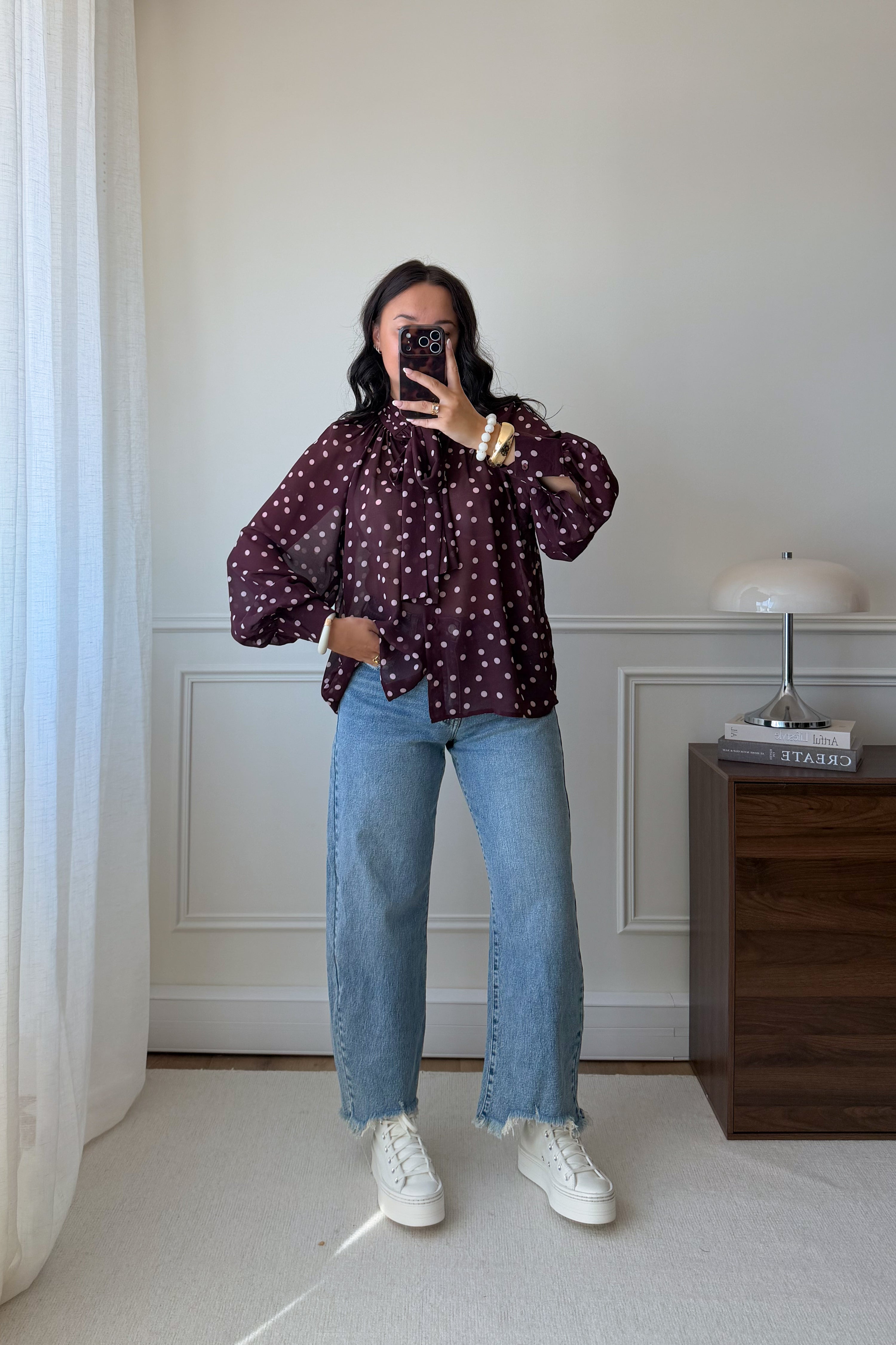 BLOUSE GRENAT