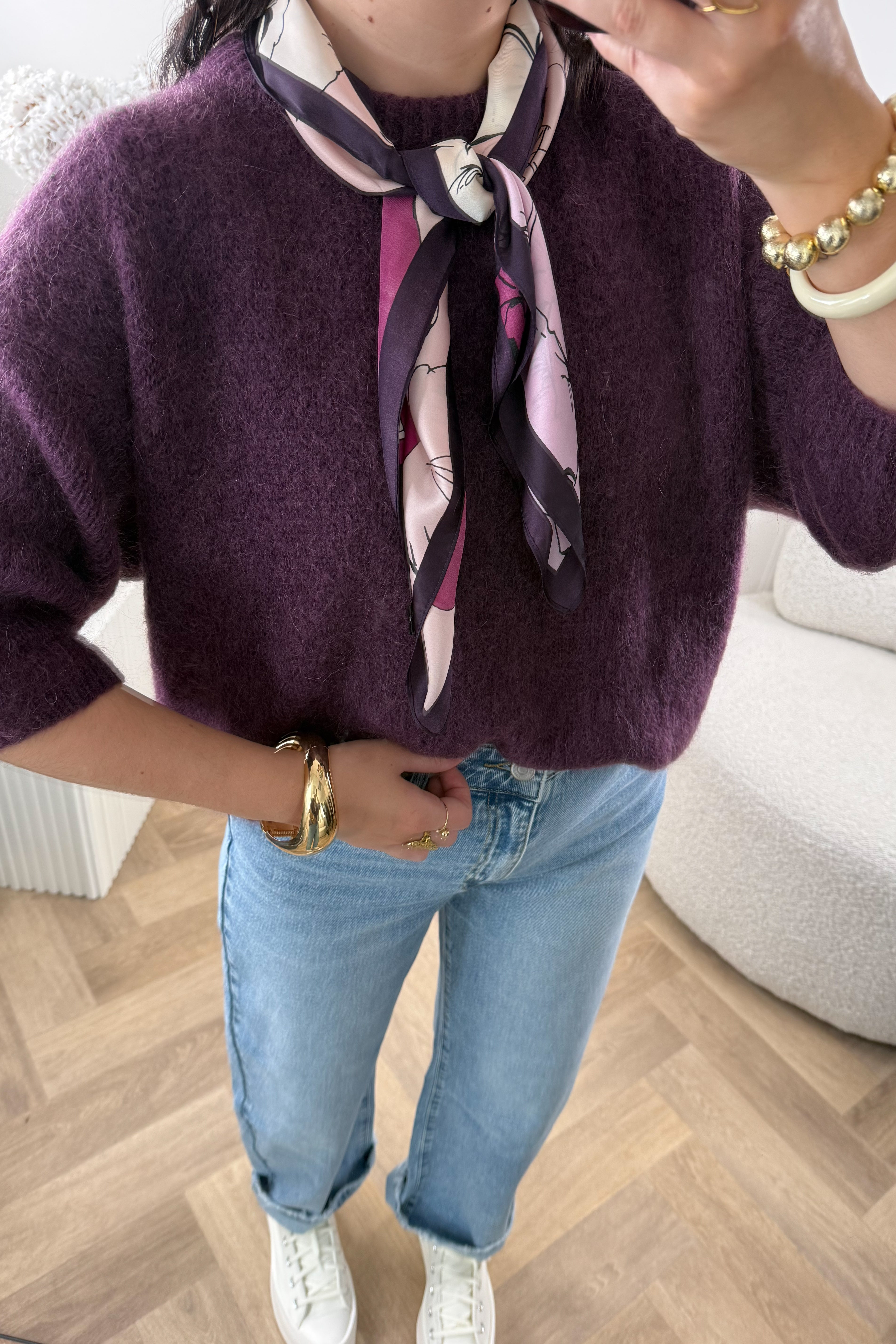 FOULARD PRUNE/VIOLET