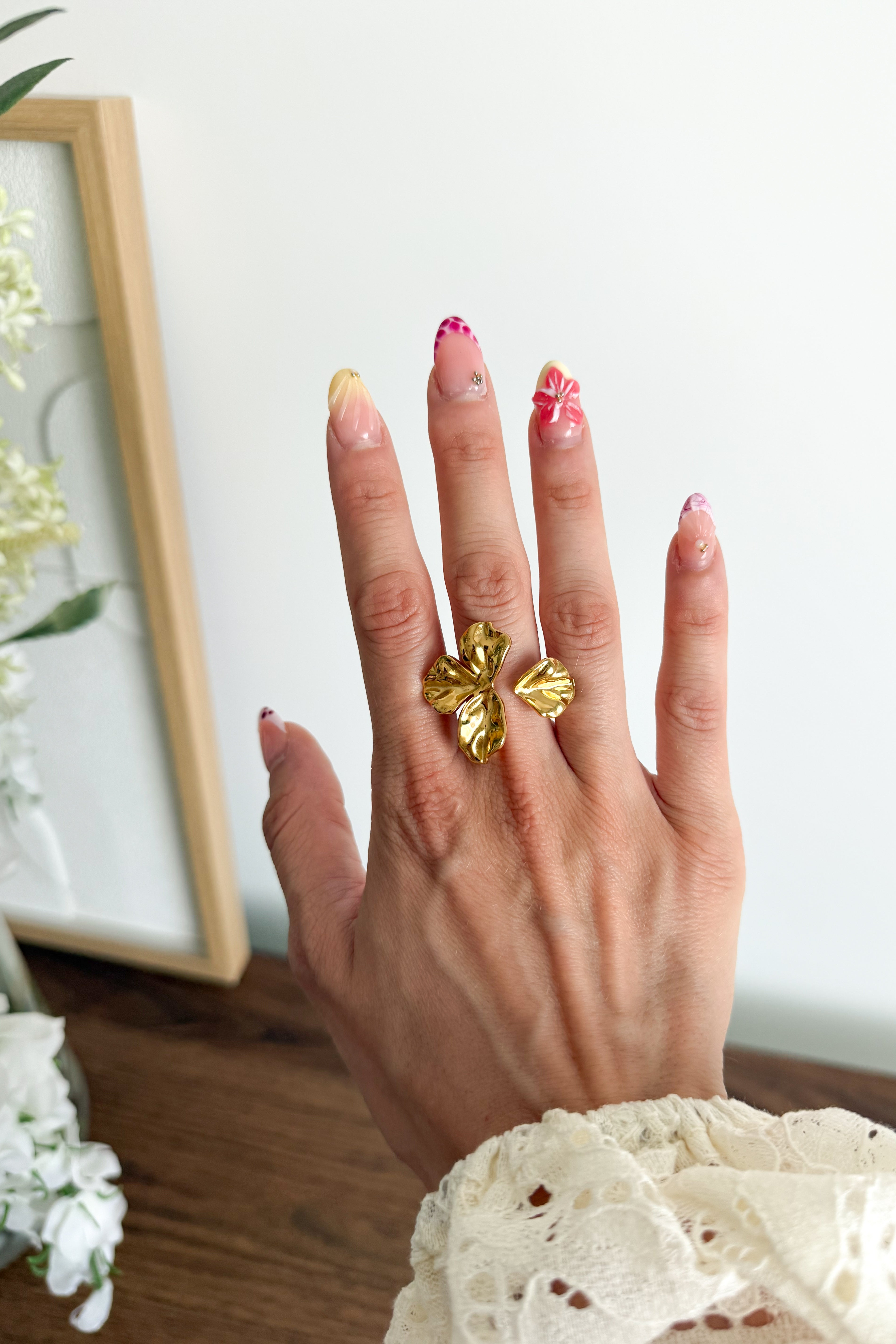 BAGUE FLEUR D'OR