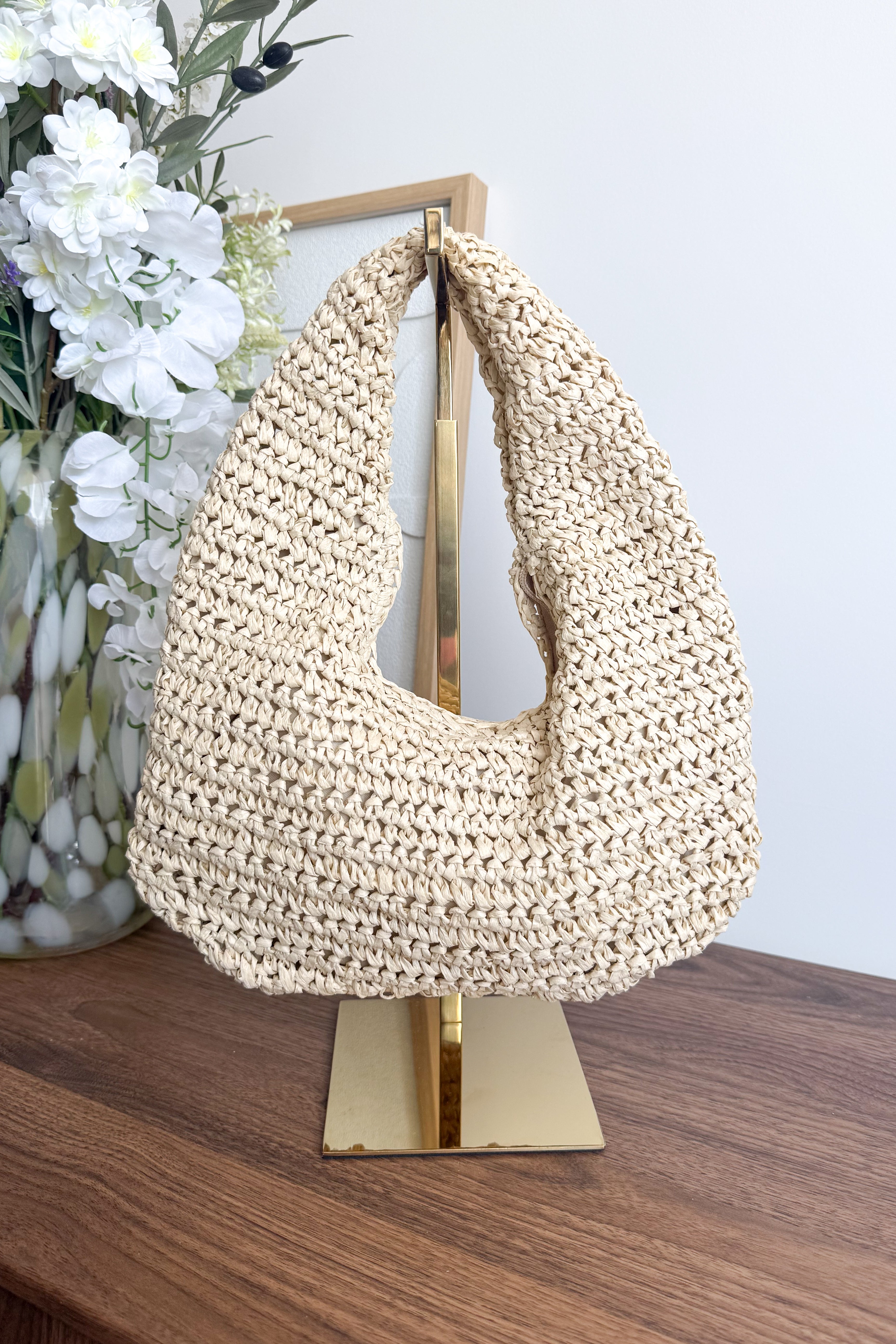 SAC TRESSÉ RAFFIA NATUREL