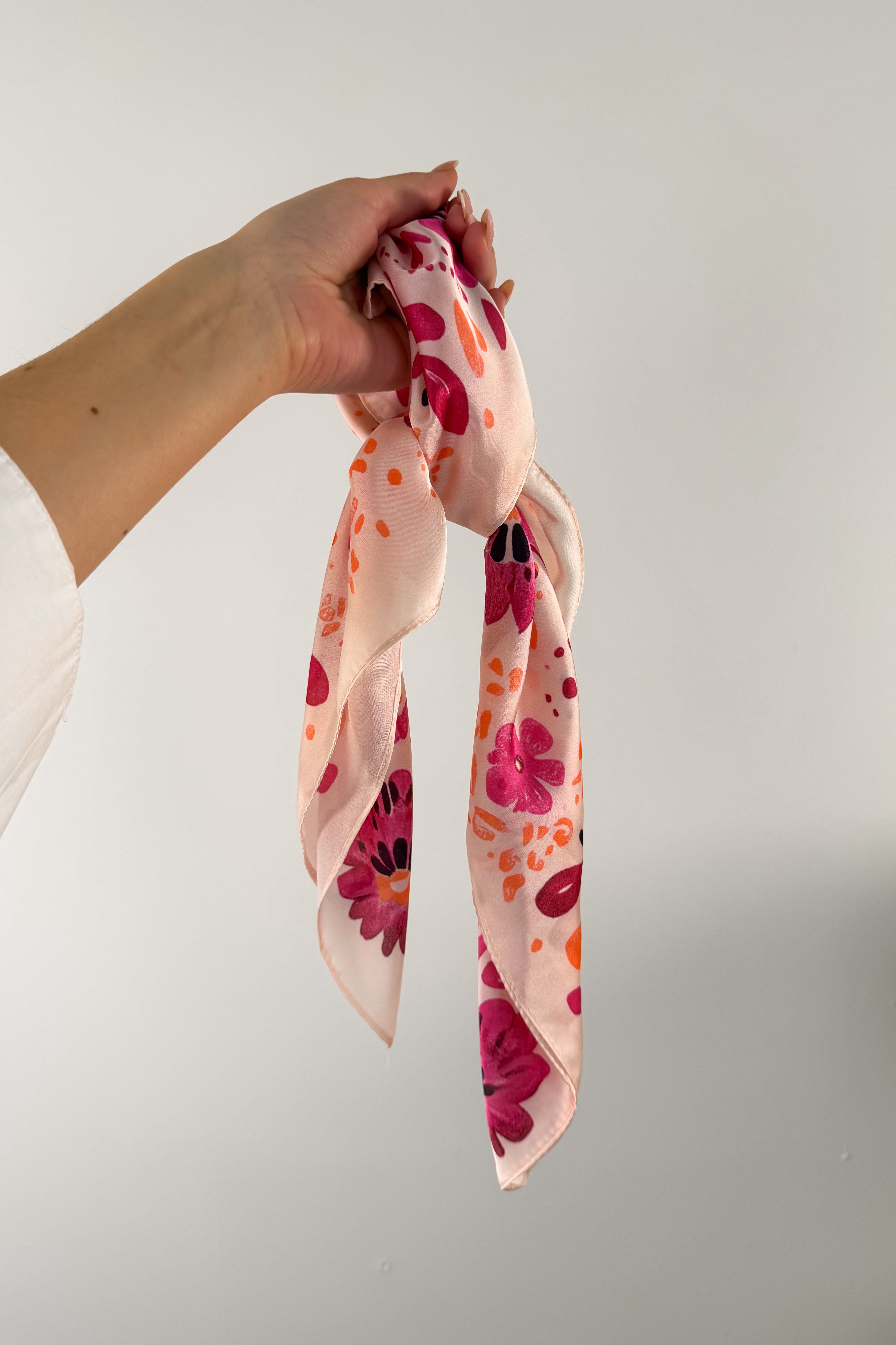 FOULARD ROSE/ORANGE