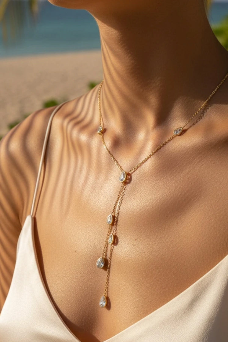COLLIER CASCADE ROSE
