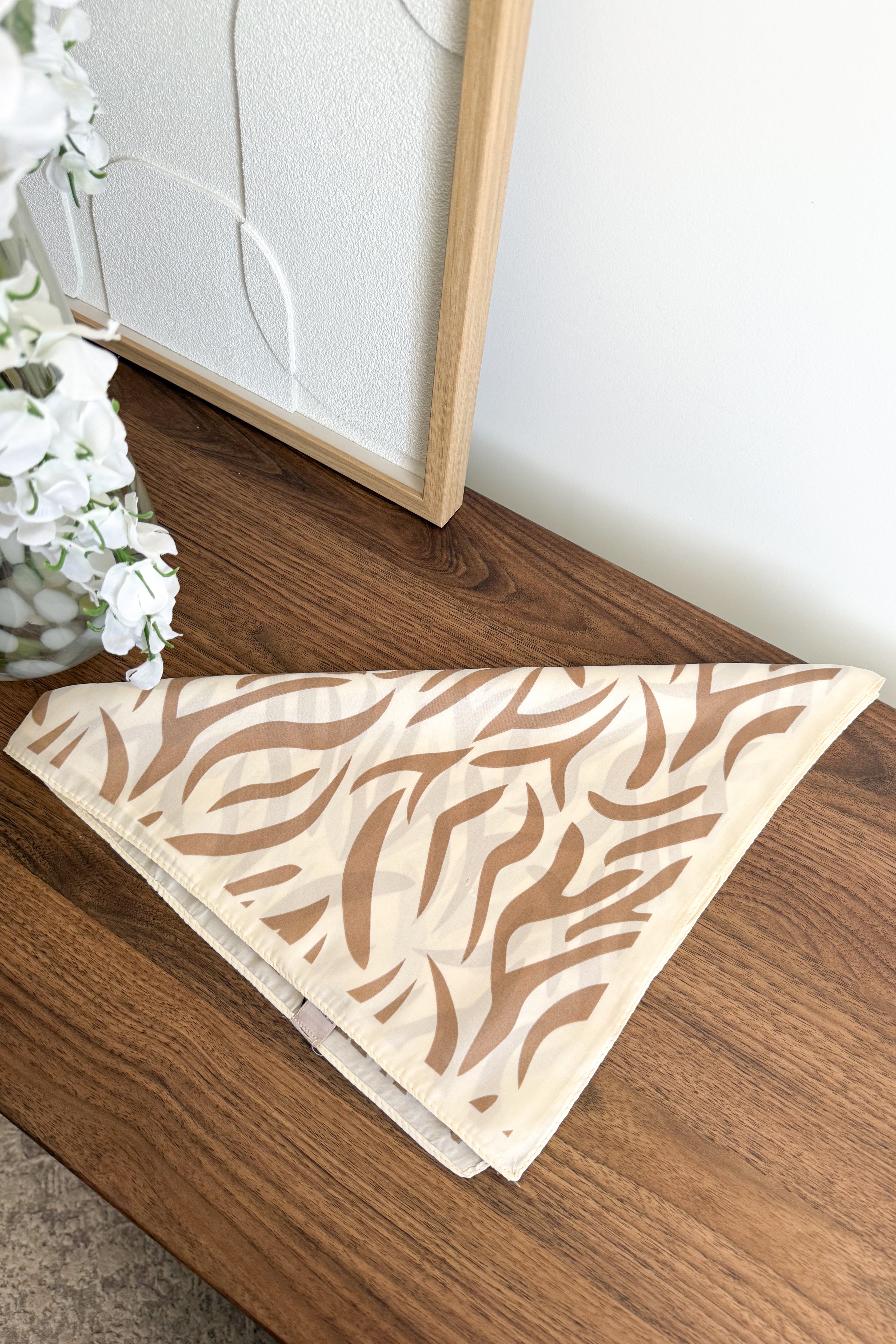 FOULARD ZÈBRE BEIGE