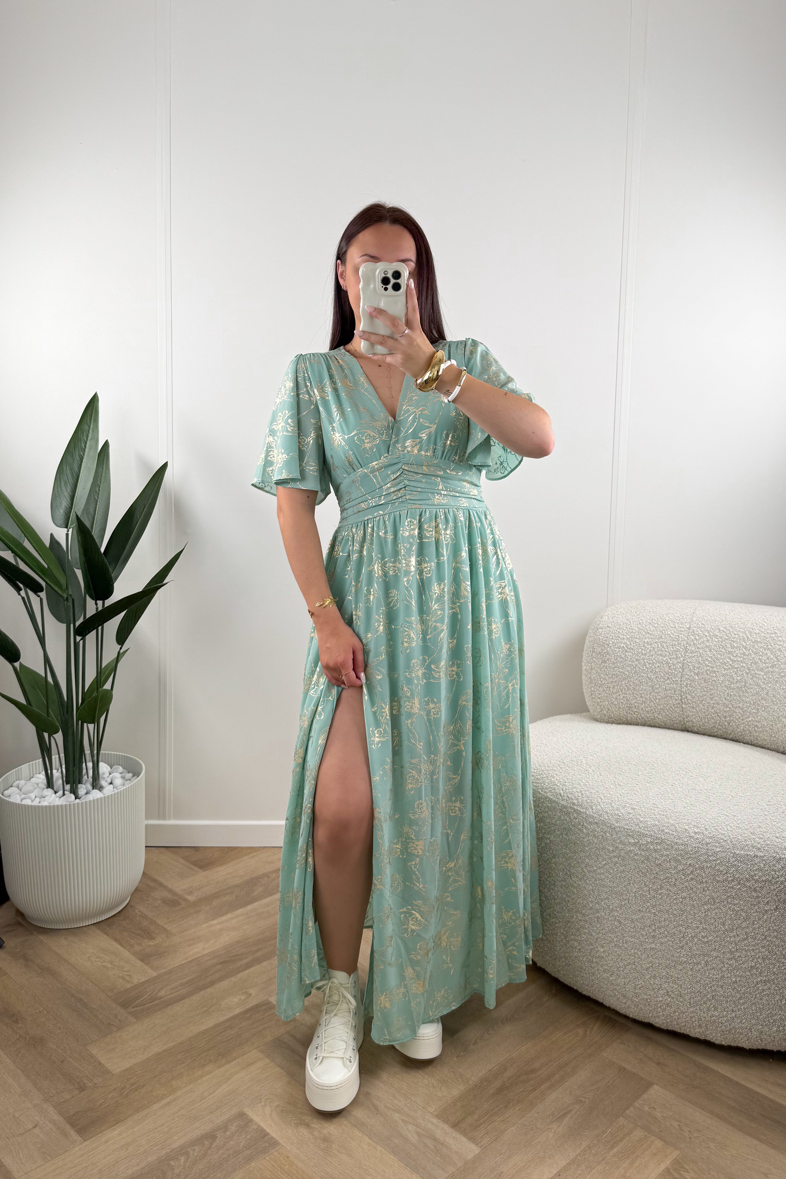 Robe Maxi Bleu Aqua - Taille S - Marque Aqua - Occasion En Très Bon état