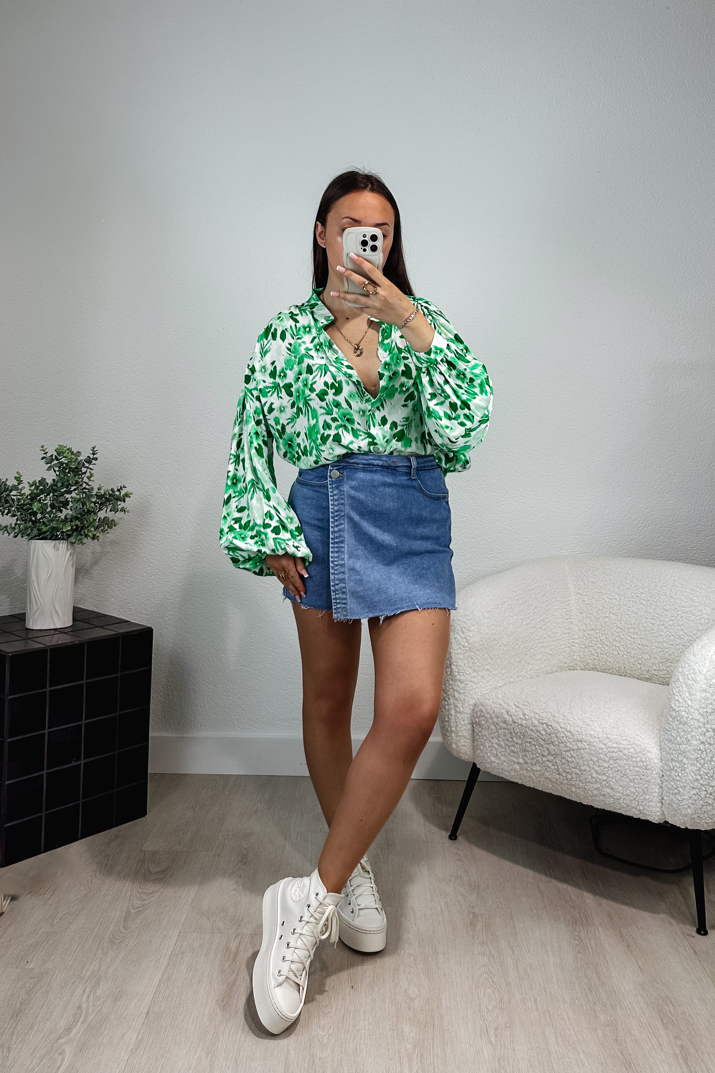 Jupe short jean ALIX - bleu