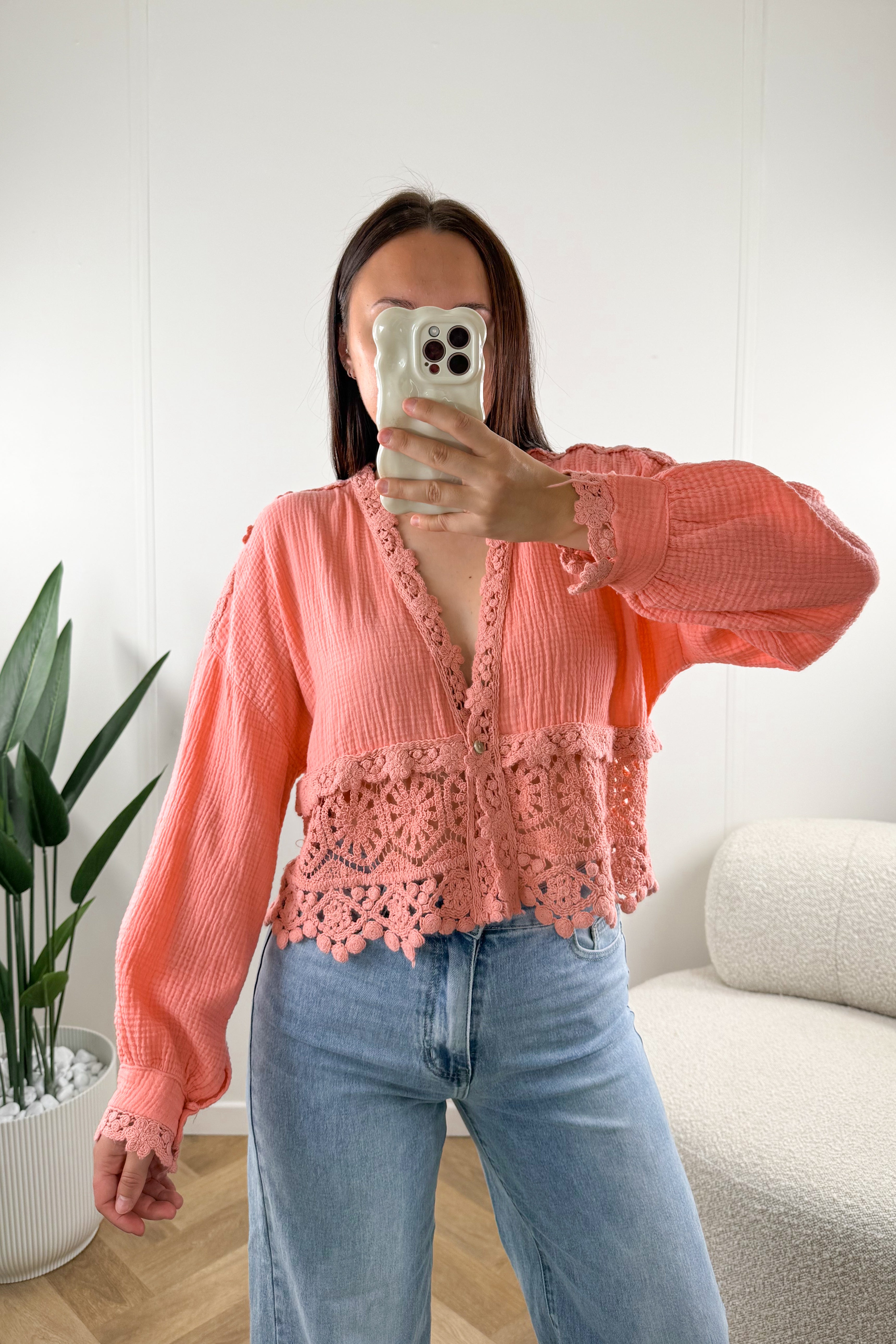 BLOUSE SALMON