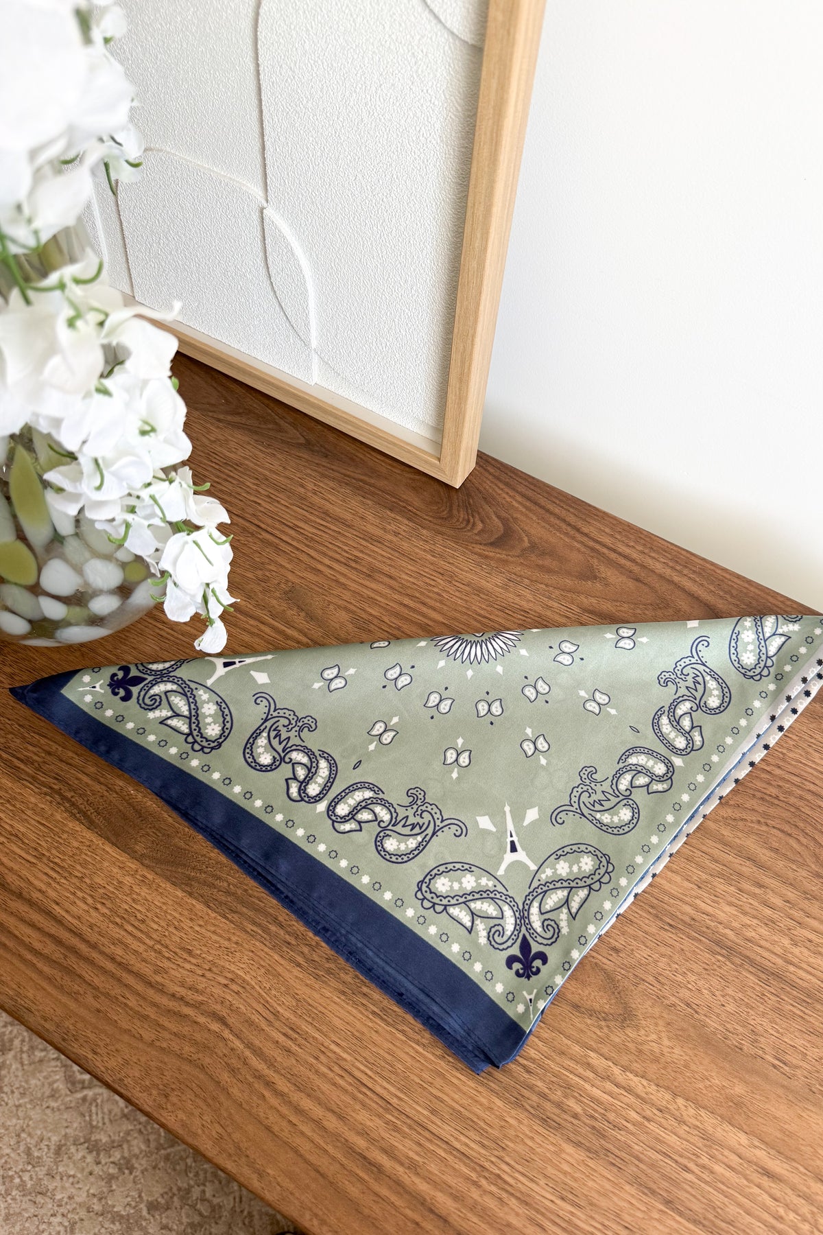 FOULARD IMPRIMÉ BANDANA RÉVERSIBLE