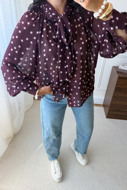 BLOUSE GRENAT