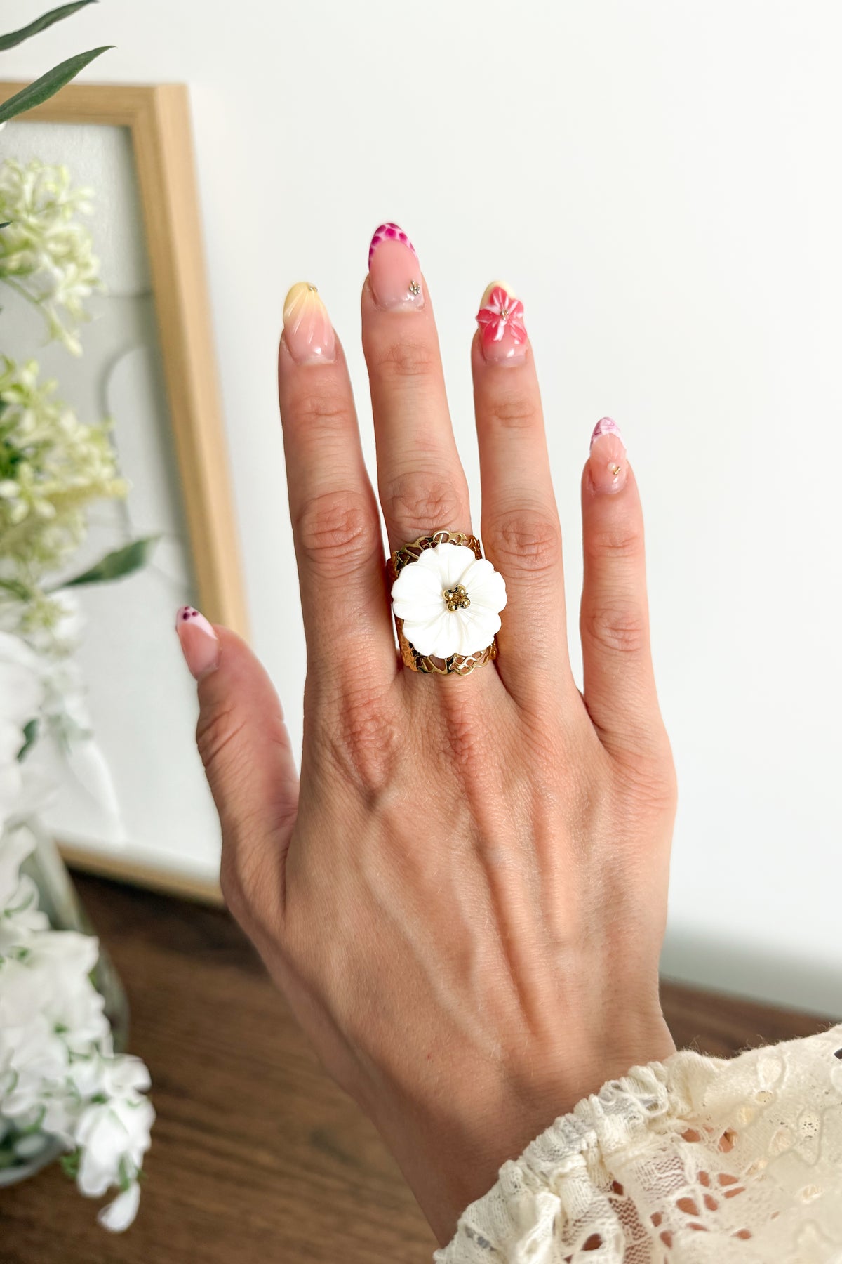 BAGUE PEARL GARDEN
