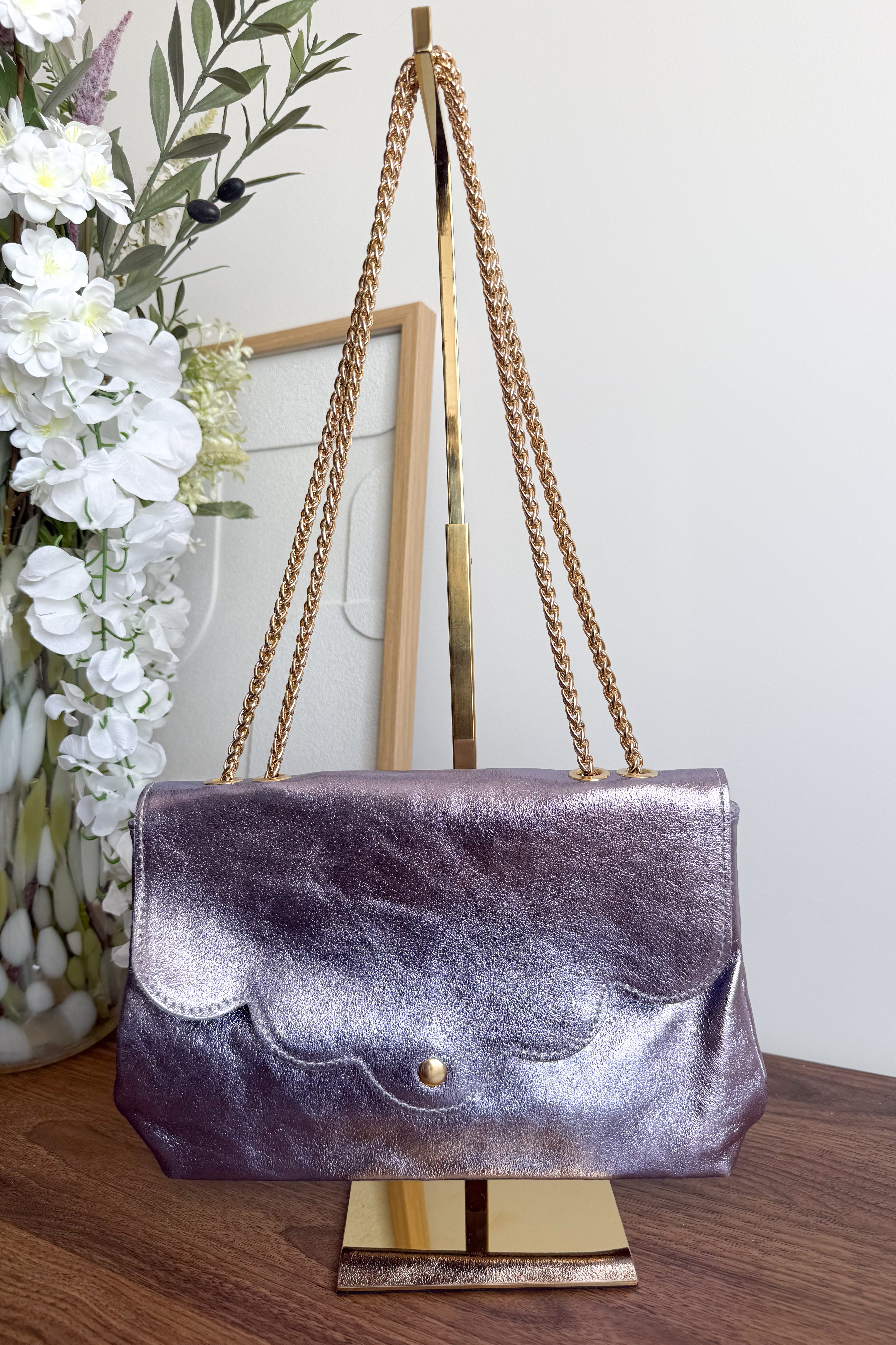 POCHETTE CUIR IRISÉE