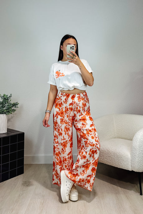 Pantalon plissé TANNY - orange