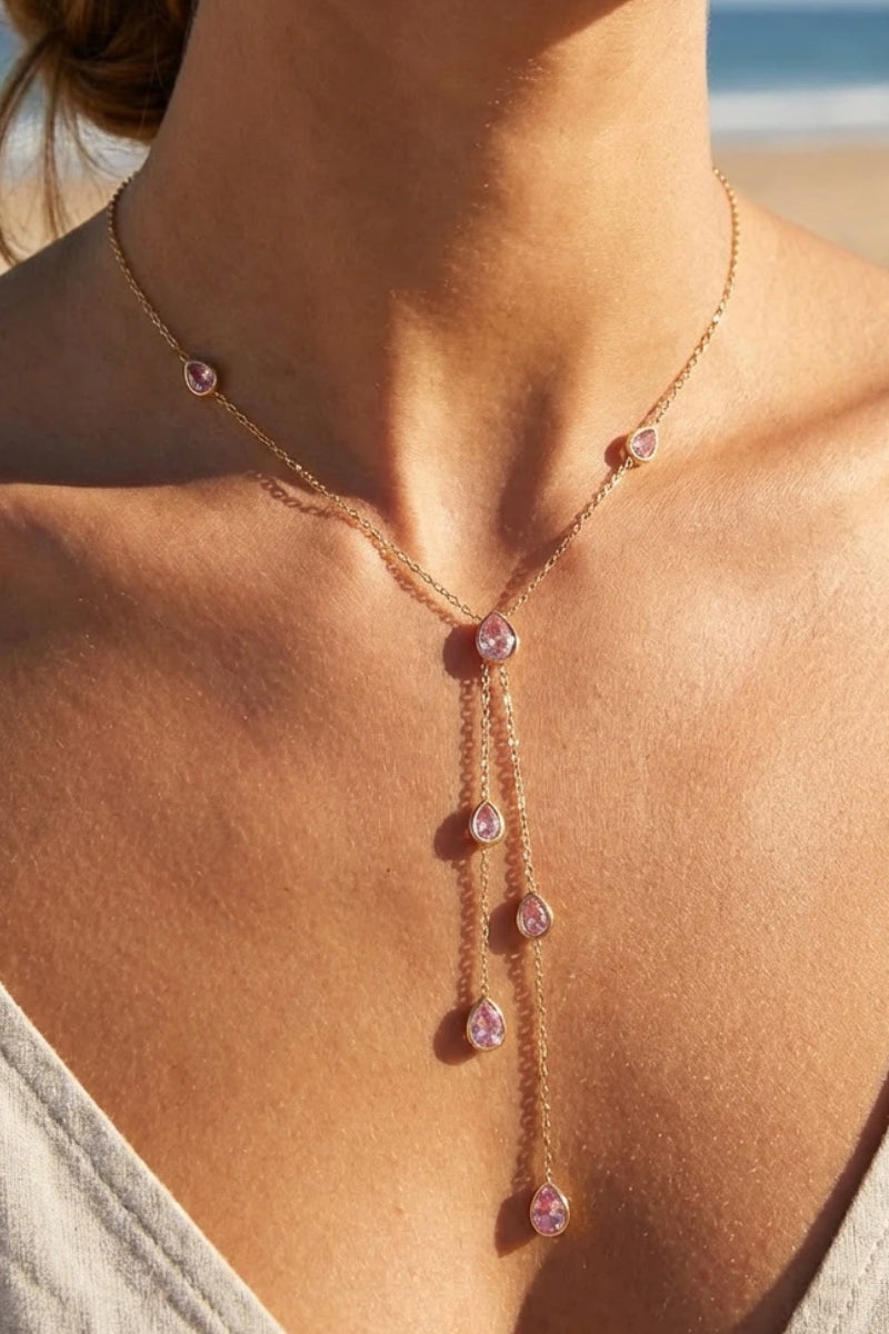 COLLIER CASCADE ROSE